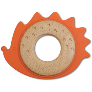 J BIMBI Bite & Play Bijtring Hout en Siliconen 3M+ - Egel