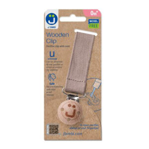 J BIMBI Speenkoord Houten Clip - Bruin